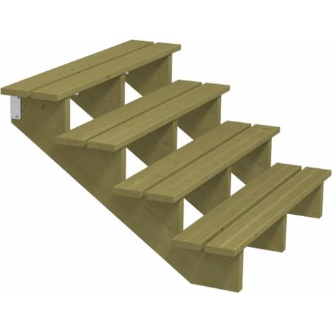 Plus Außentreppe Kiefer 4 Stufen 120 cm breit Außentreppe (1/3)