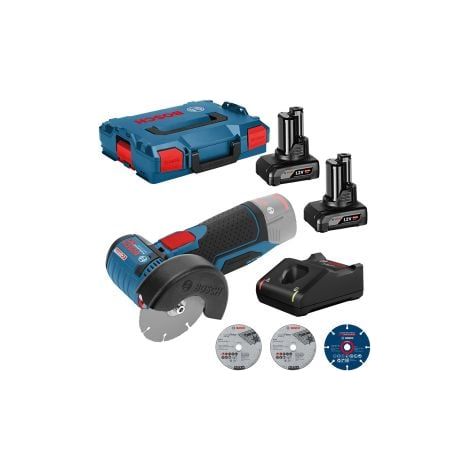 Bosch Smerigliatrice  Angolare a  Batteria GWS  12V-76  Ø 76  mm /  2x 4,0  Ah Batteria  + Caricabatterie  in L-Boxx (1/5)