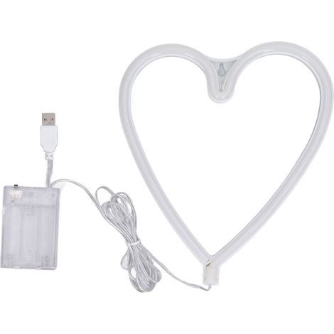 Heart-shaped LED neon lights, colorful, perfect for birthday stage decorations, purple (1/5)