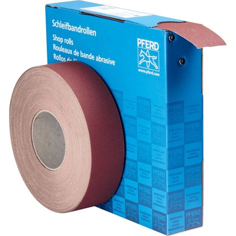 PFERD TOOLS Korund Schleifbandrolle Gewebe SBR Breite 50mmxLänge 50m A150 für universelle Anwendung (1/3)