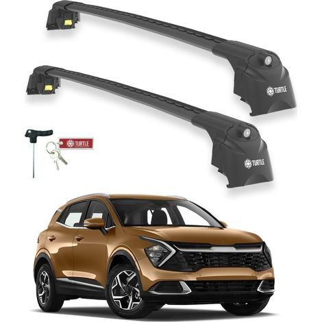 TURTLE kompatibel mit Kia Sportage (Nq5) 2022-2025 Dachträger Air2 Schwarz (1/5)