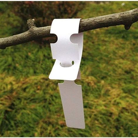 200 pieces 21x2 cm white plastic hanging garden labels for vegetable patch.