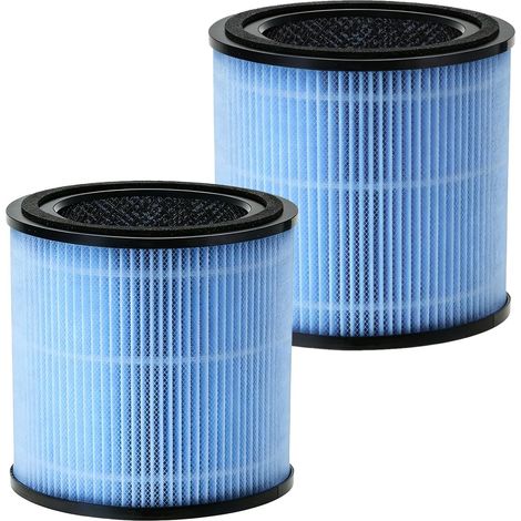 Paquete de 2 cartuchos de filtro de carbón activado compuesto para el purificador de aire AIRTOK AP0601. (1/5)
