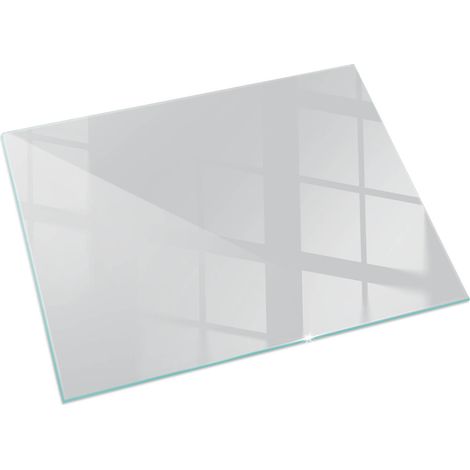 Plaque de protection Rectangulaire en verre trempé de sol décorative imprimée sous cheminée Couleur Gris 60x40 cm (1/5)