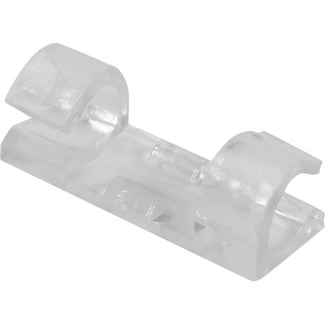 20x Porte-câble adhésif en ABS pour rangement fil gaine organiseur transparent 3,1x1,1x1cm bureau domicile