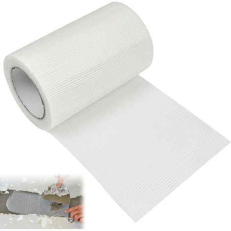 Bande Placo Fibre Verre Autocollante, 20 x 23CM Ruban à Joint en Fibre de Verre Tissu en Fibre Robuste Auto-Adhésif pour Remplissage des Fissures, Réparation Cloison Sèche (1/5)