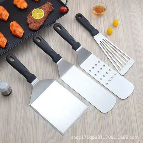 Kit Ustensiles Barbecue - 14 Pièces En Acier Inoxydable - Pour Teppanyaki Et Plancha - 1 Set (1/5)