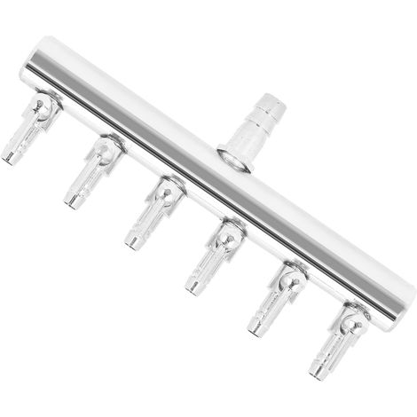 6-Wege-Aquarium-Luftstromregler-Hebelventilverteiler aus Edelstahl (1/5)
