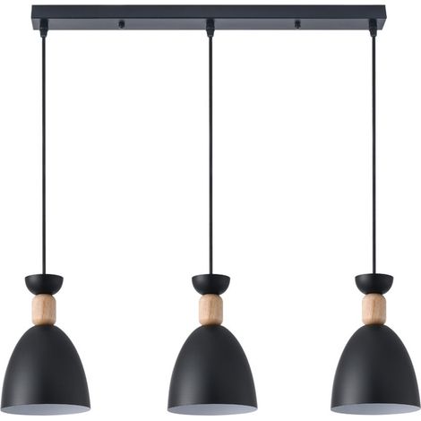 Cloe Barra da soffitto Nera 3xE27