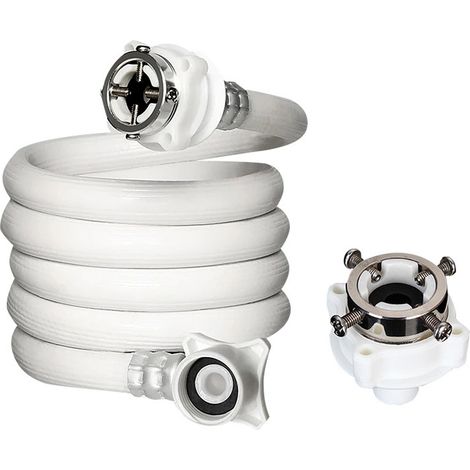1 Tuyau d'entrée d'eau, PVC, tête de connexion en acier, flexible, pour lave-linge (1/5)