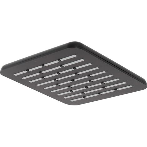 Soffione doccia 20 x 20 cm in finitura nero anticalcare Hidra (1/3)