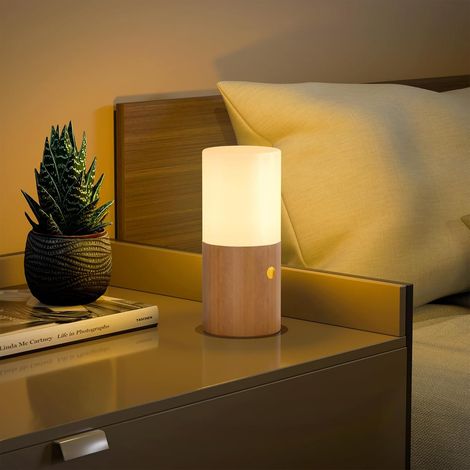 RHG Lampe de chevet, veilleuse tactile, luminosité réglable, mode lumière chaude et lampe de table RGB à intensité variable, chargement USB