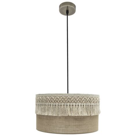 Suspension abrila Ekaterina beige 40 cm tissu cuir (1/2)