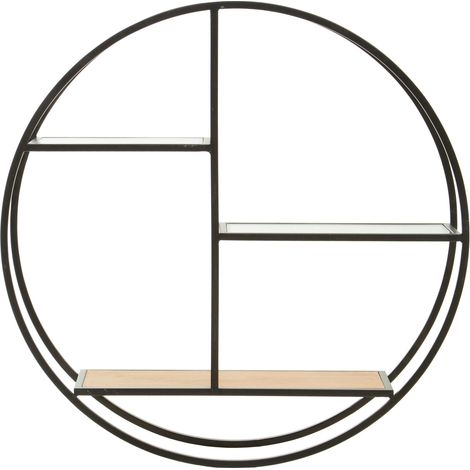 Interiors by Premier Stylish Three Tier Shelf, Space Saving Display Shelf, Versatile Bedroom Shelf, Compact Living Room Shelf (1/5)