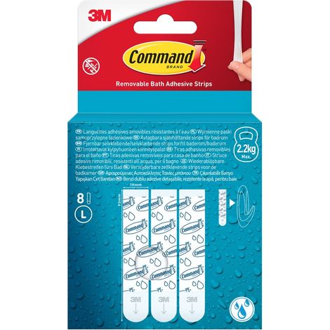 Linguetta grande resistente all'acqua, confezione da 8 COMMAND (1/5)