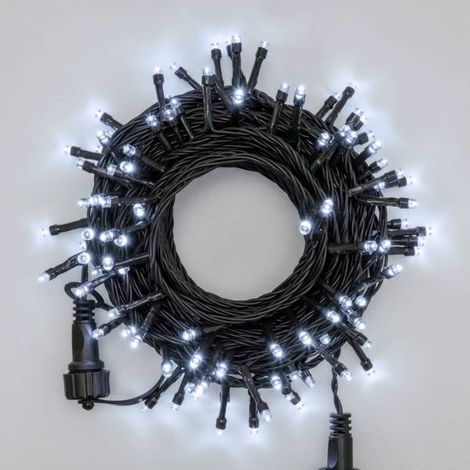 Guirlande lumineuse 10M 100 LED blanc froid 7 jeux de lumière Prolongeable câble vert 31V IP44 SMART Connect Lotti (1/5)