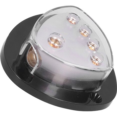 Stromverteiler mit Sicherungshalter, 1 Eingang, 4 Ausgänge, 0/4 AWG bis 4/8 AWG Kabel, für Autos, LKWs und Boote. (1/5)