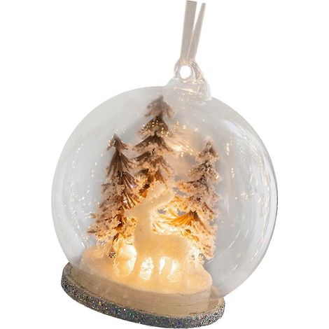Boules de Noël LED décoratives à suspendre, boules en verre lumineux (1/5)