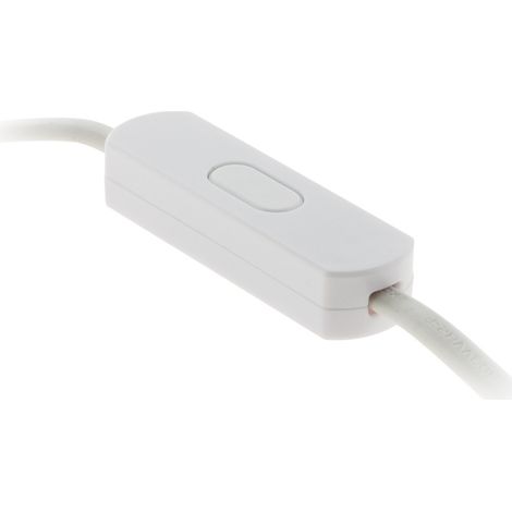 Elexity – Mini variateur de lumière compatible LED – Variateur à pression – Câblage préexistant 1,5 m – Puissance maximale 25W – Blanc (1/4)