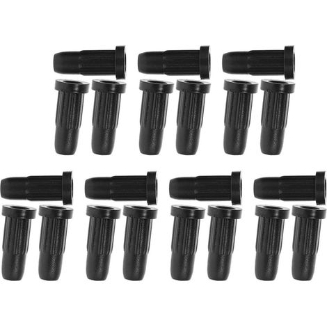 Cache de Protection en Plastique Noir Housses Résistantes à l'usure 20 Pièces pour Butée de Roue de Chaise pour Fauteuil Pivotant, Adaptées pour Chaises de Salle à Manger (1/5)