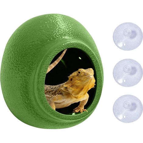Cachettes pour Reptiles Décoration en Forme d'œuf imprimée 3D avec Ventouse (1/5)