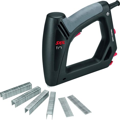 Agrafeuse électrique 400 agrafes 100 clous – Câble 6m – Régulation force percussion – Pour bois tendre et dur – Skil