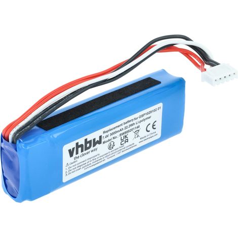 Vhbw – Batterie Li-polymère 3000mAh 7,4V – Compatible Harman Kardon Go Play, Go Play Mini, Go+ Play – 4 cellules pour autonomie prolongée