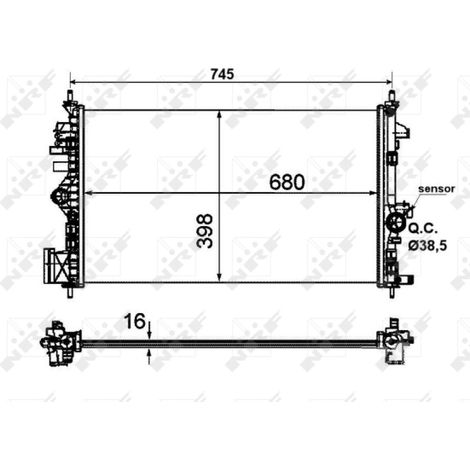 Radiateur, refroidissement du moteur NRF 53773 OPEL 1300292 13241726
