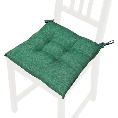 Cuscino Sedia Pastello Morbido Universale Coprisedia Cotone Imbottito 100% Made In Italy - Verde (1/3)