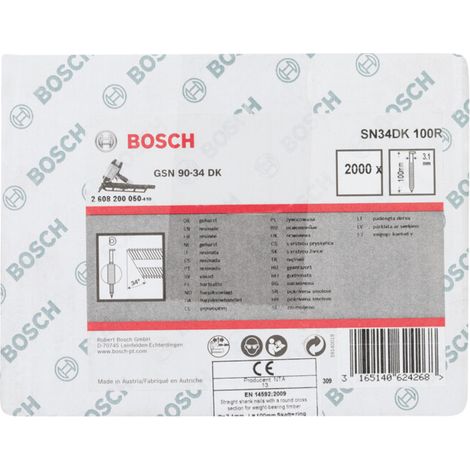 Clou à tête D SN34DK 100R, 3,1 mm, 100 mm, sans revêtement, 2000 pièces (1/5)