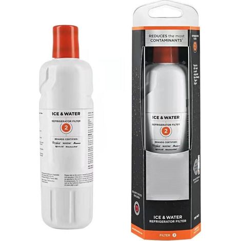 Filtre Pour Refrigerateur - Certifie Nsf 401 53 Et 42 - Reduction De 28 Polluants Dont Plomb Pesticides Medicaments - Compatible Whirlpool Kitchenaid - 1 Unite (1/5)