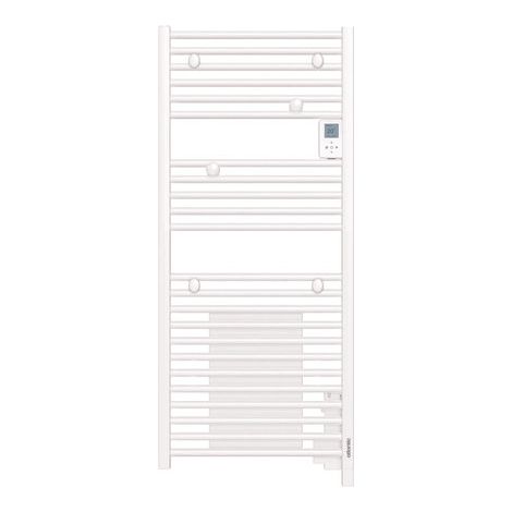 Sèche-serviettes électrique connecté avec soufflerie 1500W, H:109,5 x l:50 cm, blanc - Doris, Atlantic (1/2)