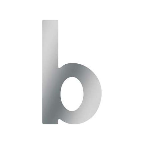 Lettera civica "b" in acciaio Inox