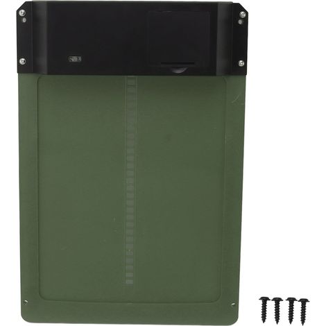 Porte automatique de poulailler avec détecteur de luminosité, légère en plastique, pour poules vertes. (1/5)