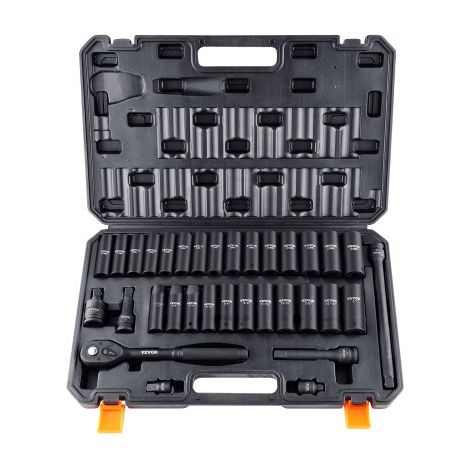 Jeu de Douilles à Choc 1/2" Jeu de 26 Douilles à Impact avec (1/5)