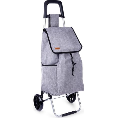Carrello della spesa con borsa, grigio, 40 l (1/5)
