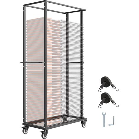 Porta Sedie Pieghevole, Capacità 227 kg, Carrello per Sedie (1/5)