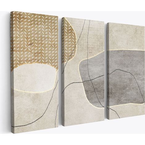 Tableau triptyque - Abstrait (1/4)