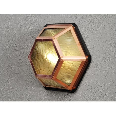 Außenleuchte CASTOR für Wand & Decke aus Kupfer, Höhe 30cm (1/5)