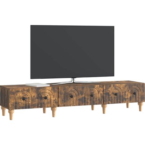 Maison Exclusive - Mobile TV Rovere Fumo 147 x 34,5 x 30 cm Legno ingegnerizzato (1/5)