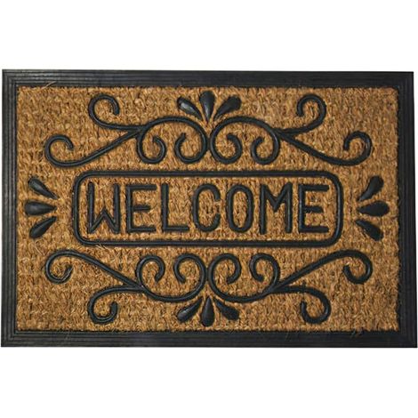 Felpudo Fibra Coco y Goma Welcome 40x60 cm.
