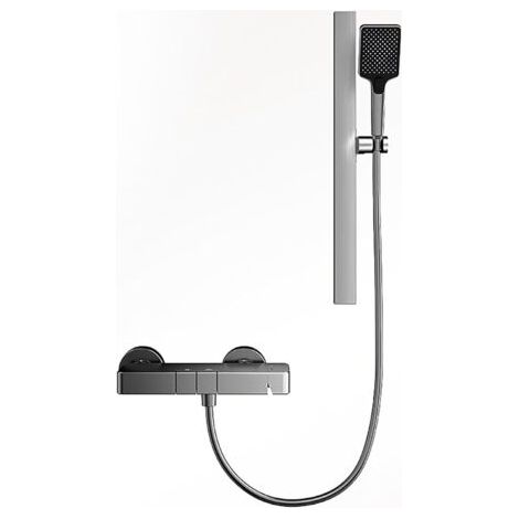 Badewannenmischbatterie mit Handbrause, Badewannenarmatur mit Wasserfall-Handbrause, Badezimmerarmatur, Dusch- und Badewannenarmaturen, Doppelsteuerung, heiß und kalt