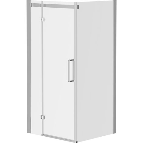 Series 10 Chrome Inline 1000mm x 900mm Hinged Door Shower Enclosure (1/5)