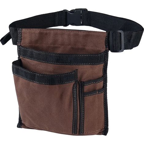 Cintura portautensili da uomo a 5 tasche, struttura in tela resistente, cintura regolabile, tasca portaoggetti per marito, padre, figlio e tuttofare