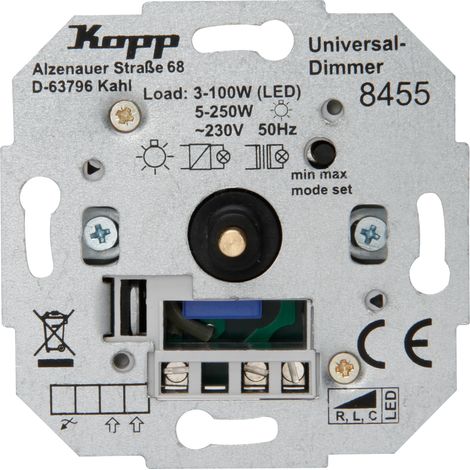 Kopp - Universaldimmer RLC 100W, Farbe: aluminium - 845500181 (1/2)