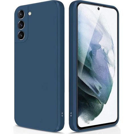 Coque pour Samsung Galaxy S21 Case en Silicone, Etui de Protection Antichoc Etui Housse Silicone Ultra-Mince avec Couche, Bleu (1/4)