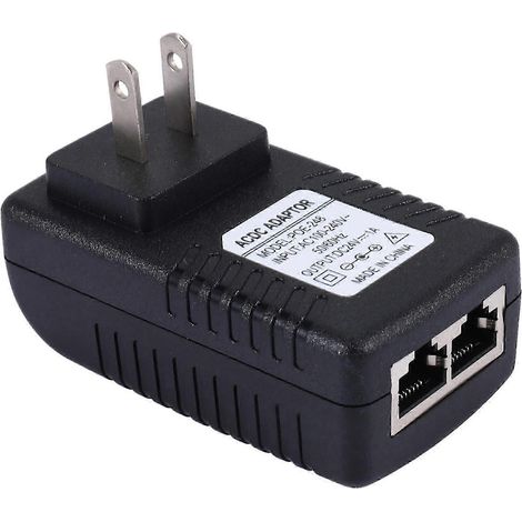 Adaptateur injecteur PoE Ethernet pour passerelle de téléphonie IP et caméra IP (24 V/1 A, prise US) kns (1/5)