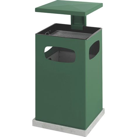 FRANKEL kaiserkraft, Collecteur de déchets avec cendrier et toit (1/2)