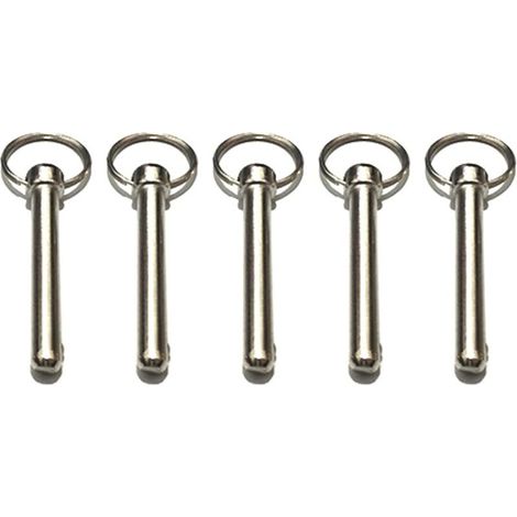 Perni a sgancio rapido, perno di bloccaggio da 8 mm con estremità sferica a molla, accessori di bloccaggio, ferramenta nautica, perno per tendalino, diametro 8 mm, lunghezza totale
