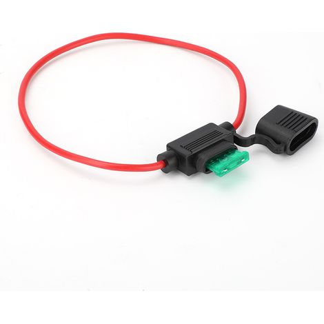 Pack of 2 automotive fuse clips 30 A, 12 AWG (American standard), length 30 cm.